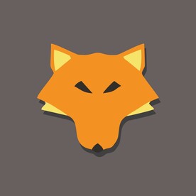 可爱狐狸动物卡通矢量简笔画