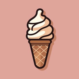 美味多彩果味冰激凌矢量插画