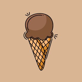 美味多彩果味冰激凌矢量插画