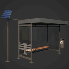  C4D模型 公交亭