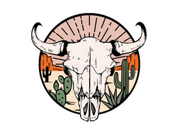卡通牛头图案