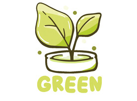 卡通生机盎然小草