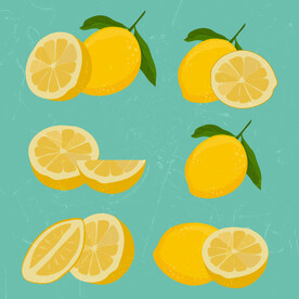 黄色柠檬切片