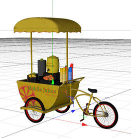 C4D模型 小推车