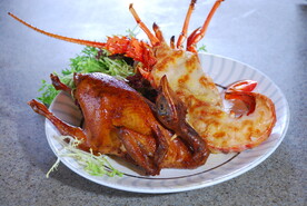 芝士焗龙虾 烧鸡