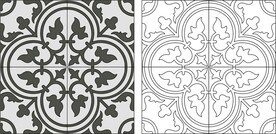 欧式圆形花纹花边图案