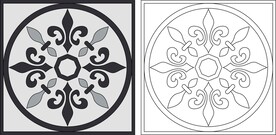 欧式圆形花纹