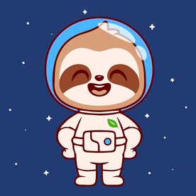 浣熊宇航员矢量卡通儿童插画图片