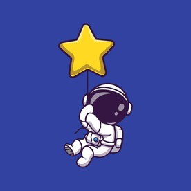 宇航员矢量卡通儿童插画图片