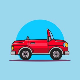 汽车矢量卡通儿童插画图片