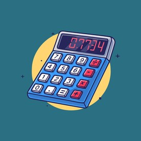 计算器矢量卡通儿童插画图片