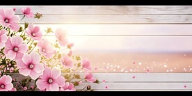 清晨阳光花朵水彩海报背景