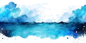 创意多彩海浪抽象油彩绘画背景