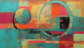 创意多彩抽象油彩绘画背景