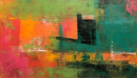 创意多彩抽象油彩绘画背景