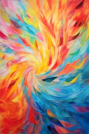 创意多彩抽象油彩绘画背景