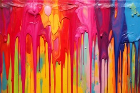 创意多彩抽象油彩绘画背景