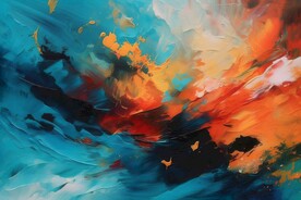 创意多彩抽象油彩绘画背景