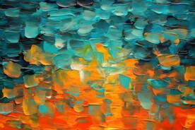 创意多彩抽象油彩绘画背景