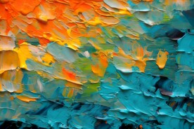 创意多彩抽象油彩绘画背景