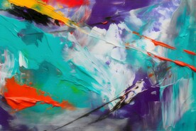 创意多彩抽象油彩绘画背景