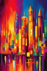 创意多彩抽象油彩绘画背景