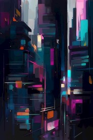 创意多彩抽象油彩绘画背景