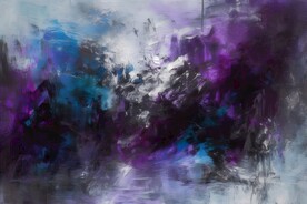 创意多彩抽象油彩绘画背景