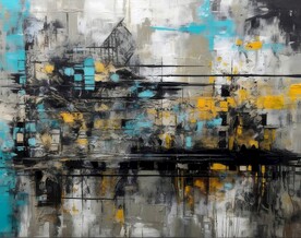 创意多彩抽象油彩绘画背景