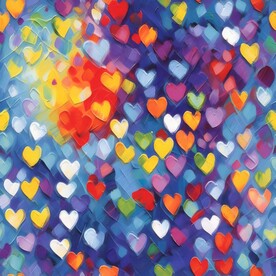 创意多彩抽象油彩绘画背景