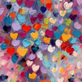 创意多彩抽象油彩绘画背景