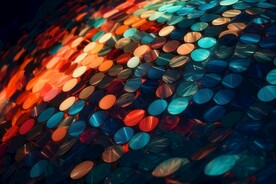 创意多彩抽象油彩绘画背景