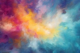 创意多彩抽象油彩绘画背景