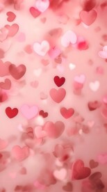 创意多彩爱心抽象油彩绘画背景