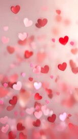 创意多彩爱心抽象油彩绘画背景