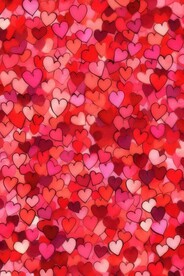 创意多彩爱心抽象油彩绘画背景