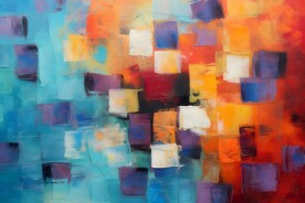 创意多彩抽象油彩绘画背景