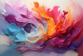 创意多彩抽象油彩绘画背景