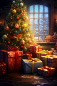 圣诞节装饰场景背景