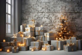 圣诞节装饰场景背景