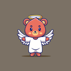 可爱小熊卡通矢量儿童插画