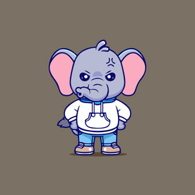 可爱小象卡通矢量儿童插画