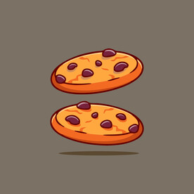 可爱饼干卡通矢量儿童插画