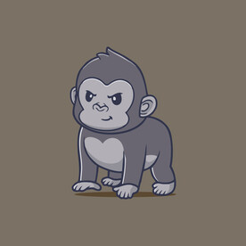 可爱猴子卡通矢量儿童插画