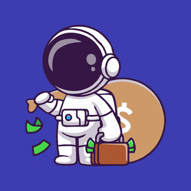 可爱宇航员卡通矢量儿童插画