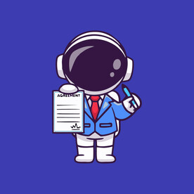 可爱宇航员卡通矢量儿童插画