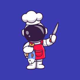 可爱宇航员卡通矢量儿童插画