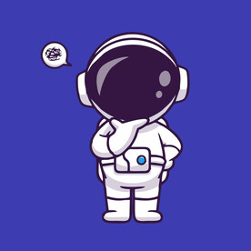 可爱宇航员卡通矢量儿童插画