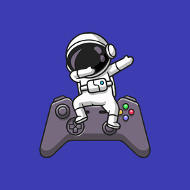 可爱宇航员卡通矢量儿童插画