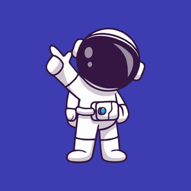 可爱宇航员卡通矢量儿童插画